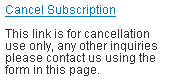 Cancel Subscription